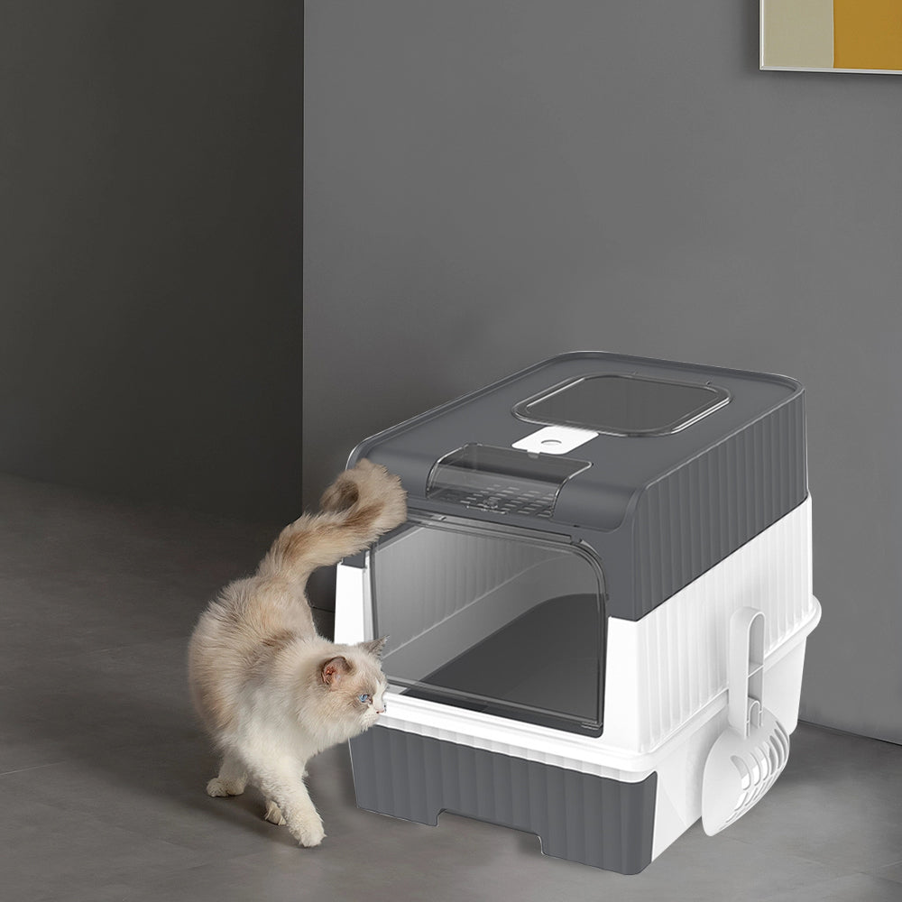 Large Self-Cleaning Enclosed Cat Litter Box