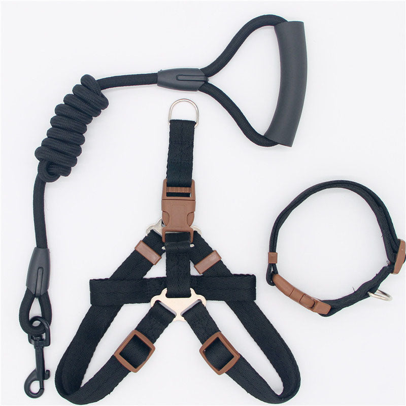Strong Nylon Dog Lead Harness & Collar Set