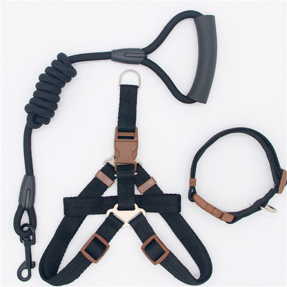 Strong Nylon Dog Lead Harness & Collar Set