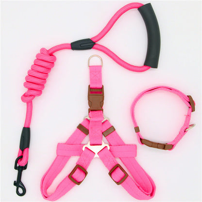 Strong Nylon Dog Lead Harness & Collar Set