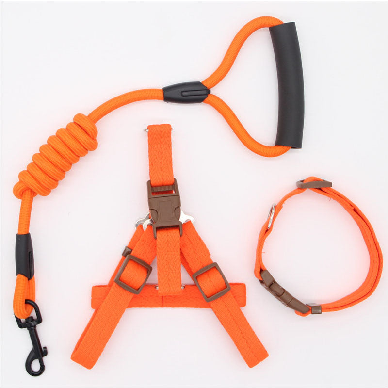 Strong Nylon Dog Lead Harness & Collar Set