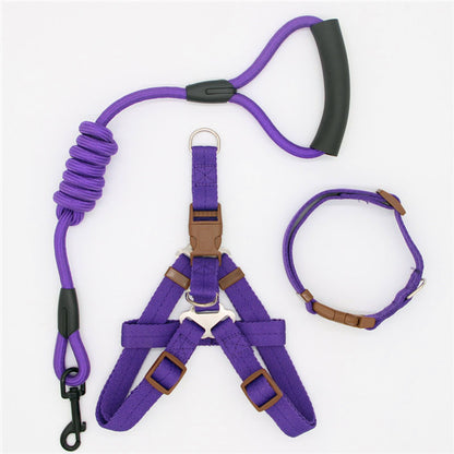 Strong Nylon Dog Lead Harness & Collar Set