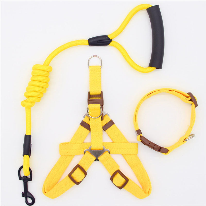 Strong Nylon Dog Lead Harness & Collar Set