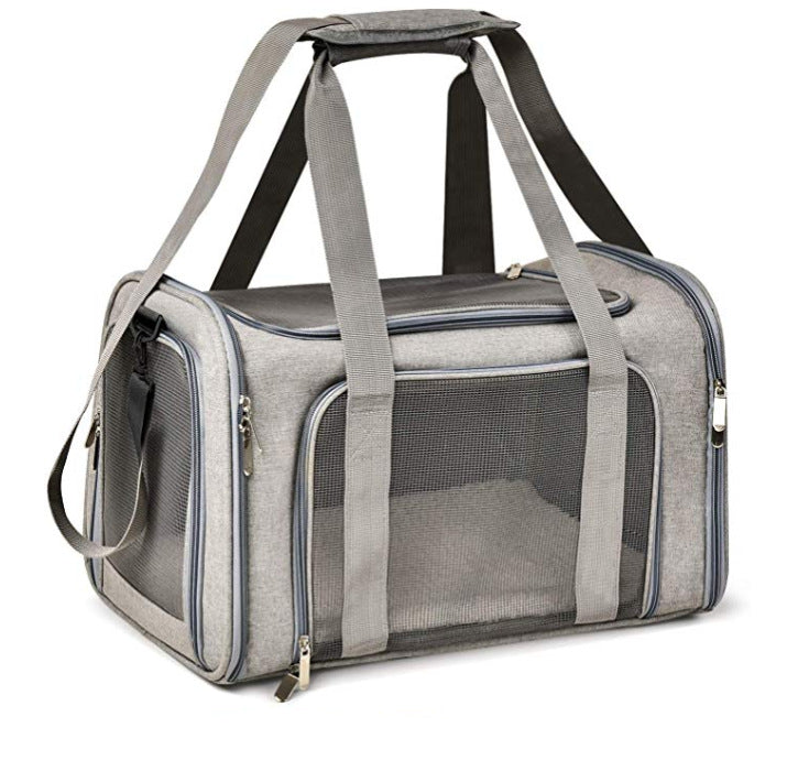 pet travel carry bag grey