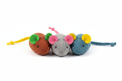 Plush Mouse, Play Ball & Kitten Teaser 3 Pack