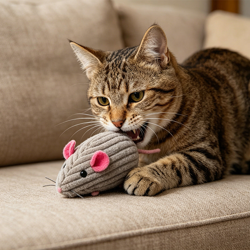 Plush Mouse, Play Ball & Kitten Teaser 3 Pack