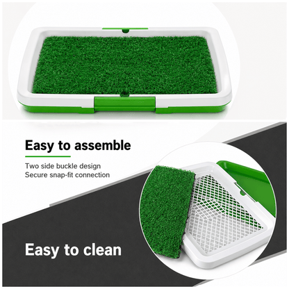 Dog Grass Toilet Training Pad with Tray