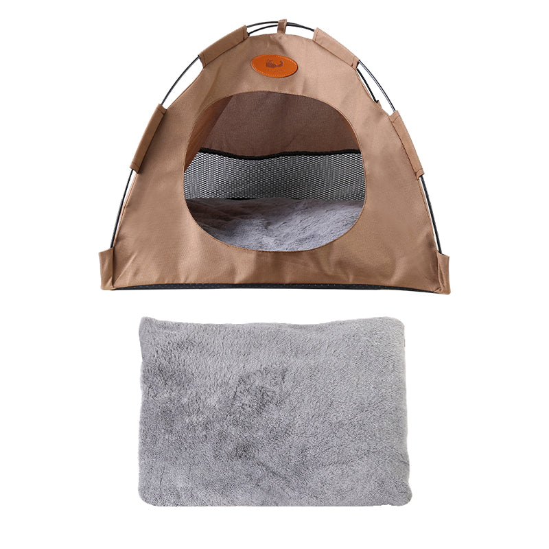Pet Tent with Warm Soft Bed Pad for Cats & Dogs
