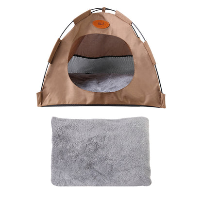 Pet Tent with Warm Soft Bed Pad for Cats & Dogs