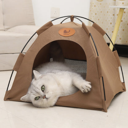 Pet Tent with Warm Soft Bed Pad for Cats & Dogs