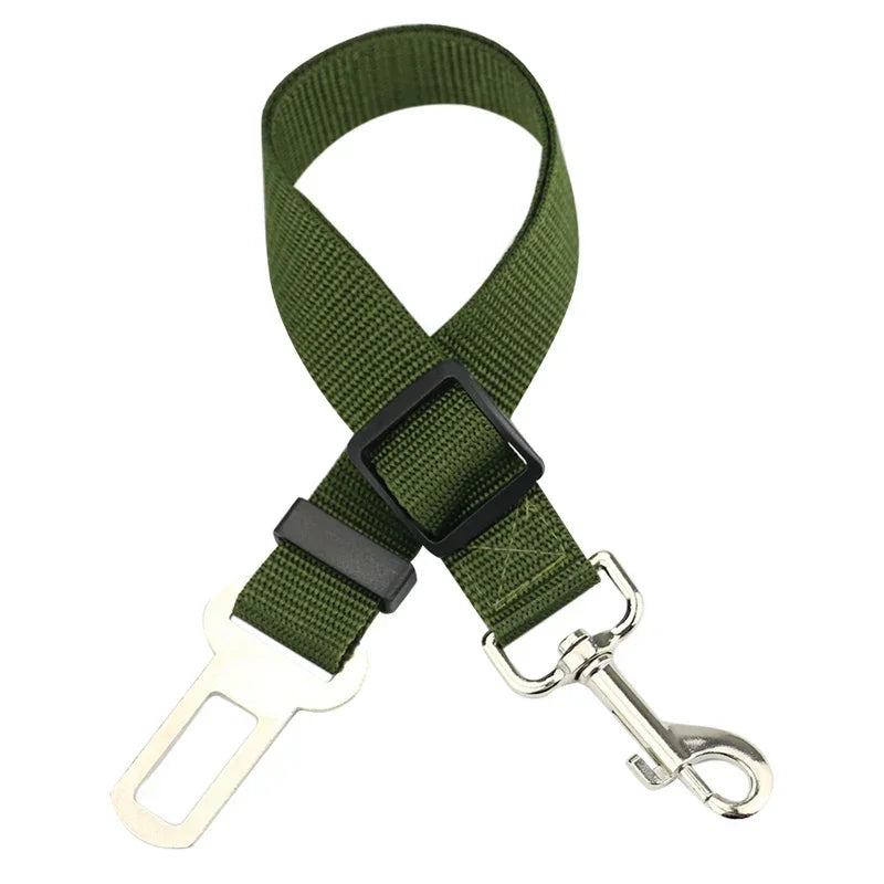 Adjustable Pet Car Seat Belt  With Clip Safety Lever