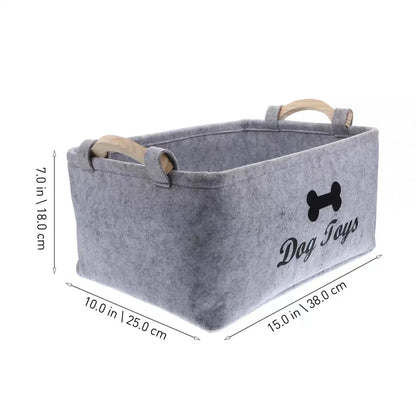Felt Pet Toy Storage Box