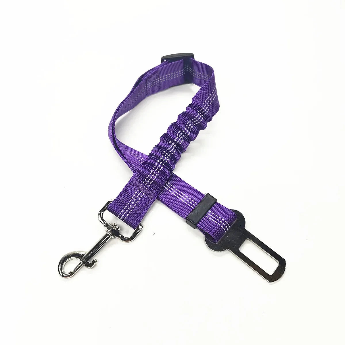 Adjustable Pet Car Seat Belt  With Clip Safety Lever