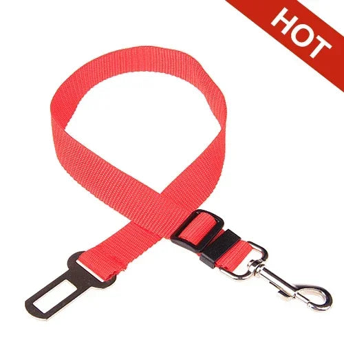 Adjustable Pet Car Seat Belt  With Clip Safety Lever