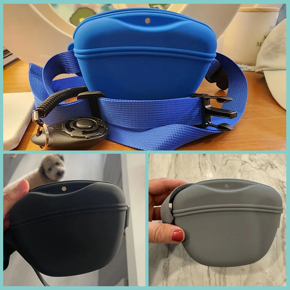 Silicone Dog Treat Bag For Training and Rewards, Lightweight waist bag