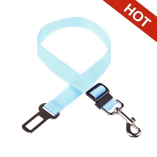 Adjustable Pet Car Seat Belt  With Clip Safety Lever