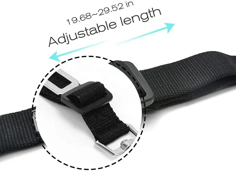 Adjustable Pet Car Seat Belt  With Clip Safety Lever