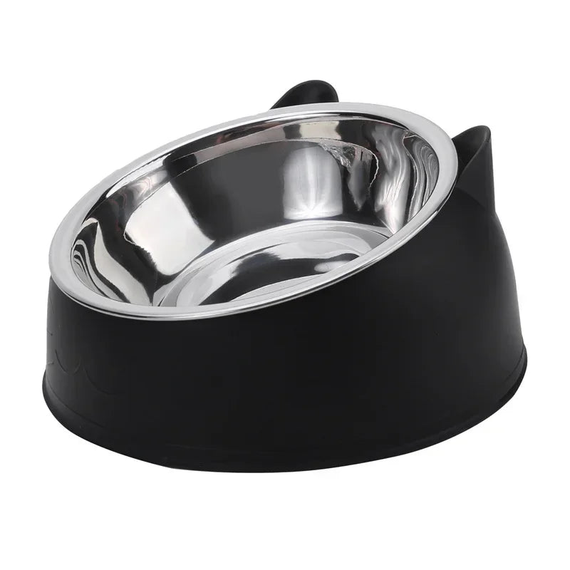 Tilted Stainless Steel Pet Bowl