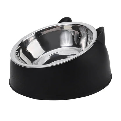 Tilted Stainless Steel Pet Bowl