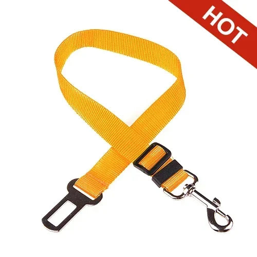 Adjustable Pet Car Seat Belt  With Clip Safety Lever