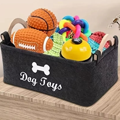 Felt Pet Toy Storage Box
