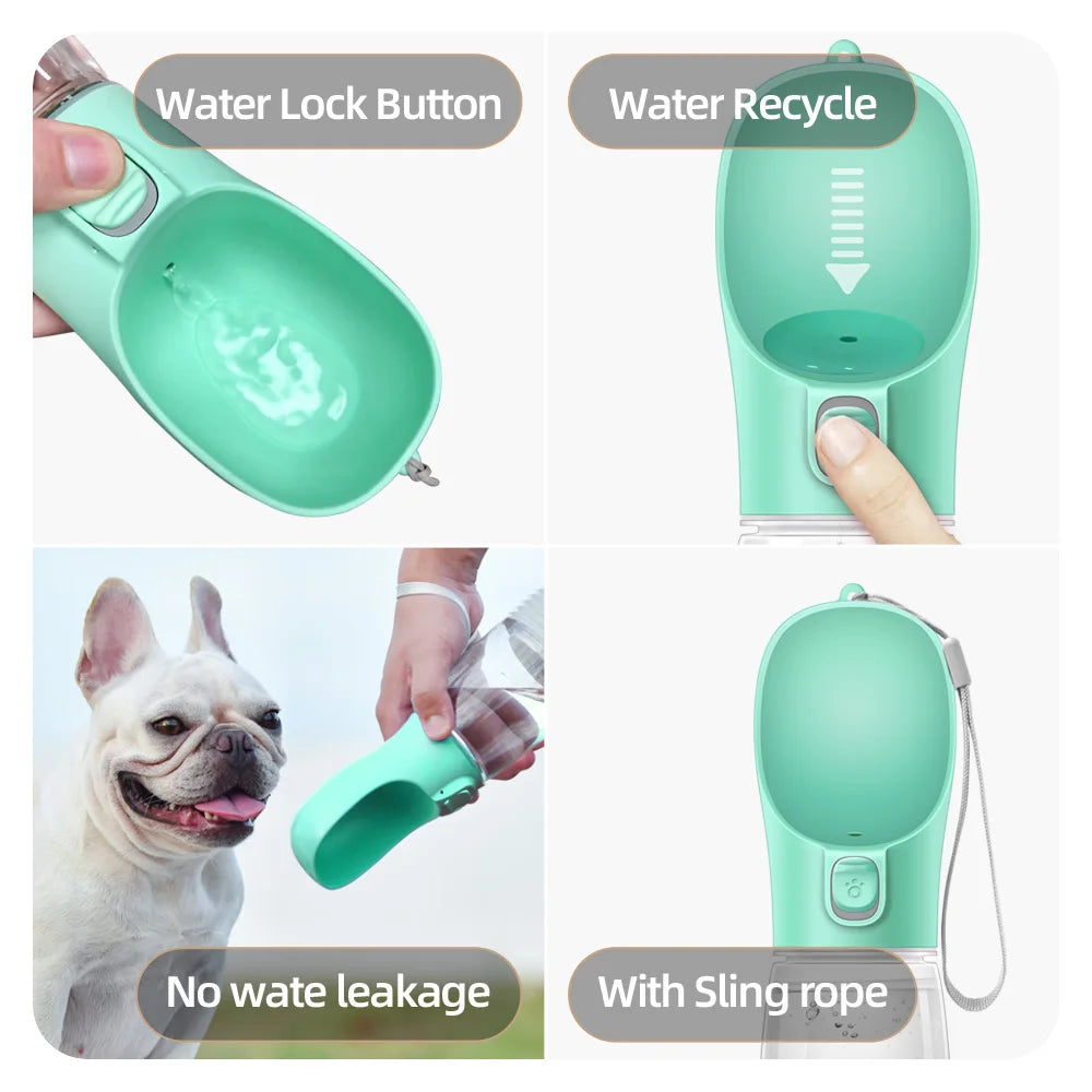 Portable Dog Water Bottle, Leakproof Design