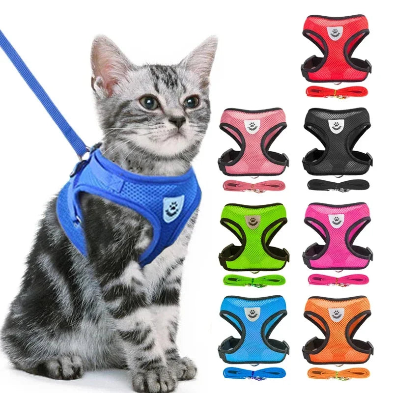 Cat and Puppy Adjustable Mesh Dog Harness For Small Pets