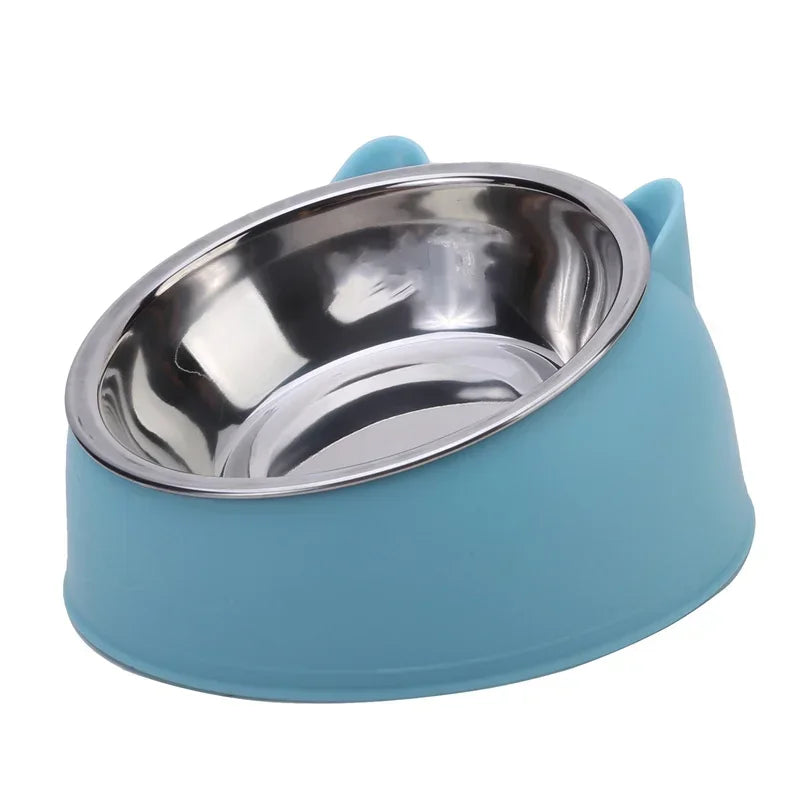 Tilted Stainless Steel Pet Bowl
