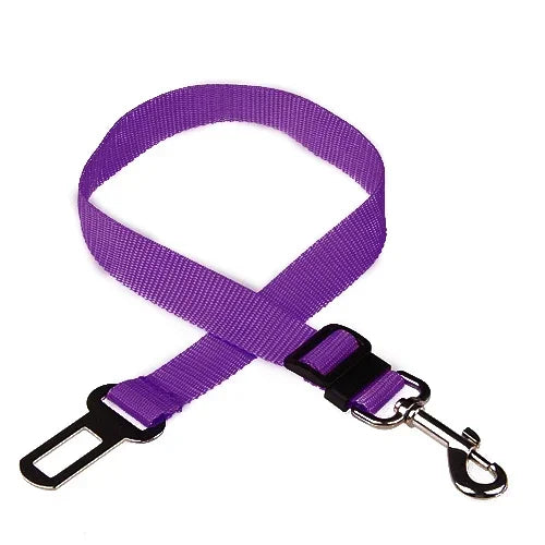 Adjustable Pet Car Seat Belt  With Clip Safety Lever