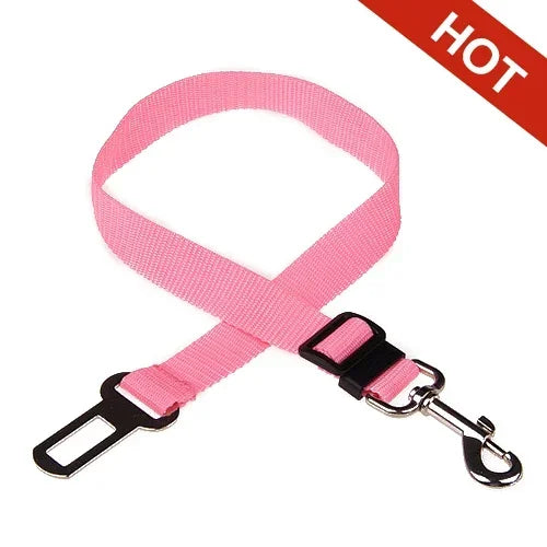 Adjustable Pet Car Seat Belt  With Clip Safety Lever