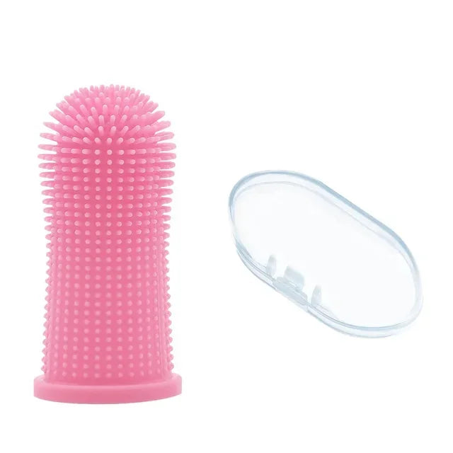 Super Soft Pet Finger Toothbrush Suitable For Dogs and Cats, Nontoxic Silicone