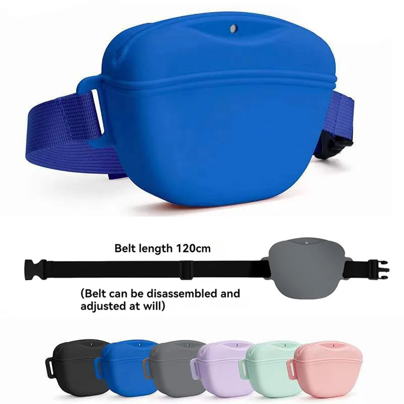 Silicone Dog Treat Bag For Training and Rewards, Lightweight waist bag