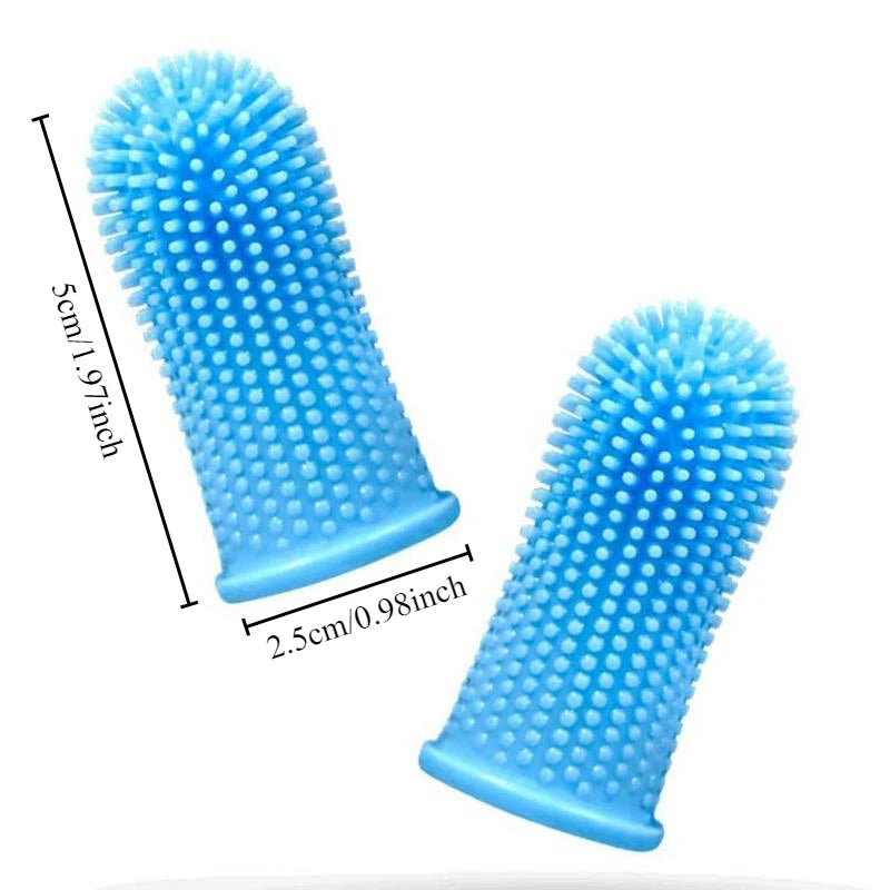 Super Soft Pet Finger Toothbrush Suitable For Dogs and Cats, Nontoxic Silicone