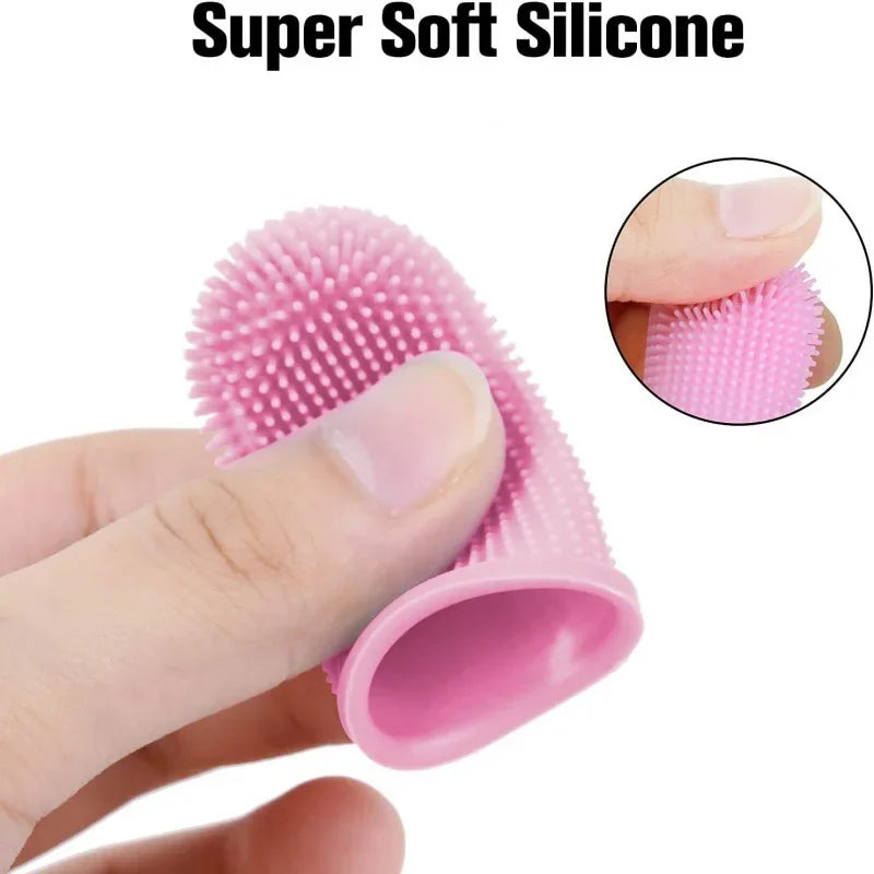 Super Soft Pet Finger Toothbrush Suitable For Dogs and Cats, Nontoxic Silicone