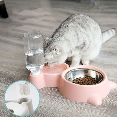 Compact Pet Water Dispenser for Cats and Dogs  Automatic Water Storage Pet Food Bowl Food Container with Waterer Pet Supplies