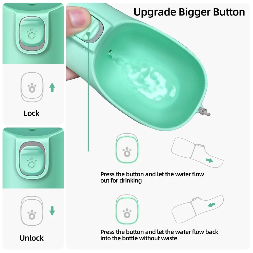Portable Dog Water Bottle, Leakproof Design