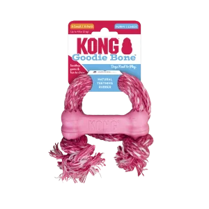 KONG Puppy Goodie Bone with Rope Treat Dispensing Dog Toy