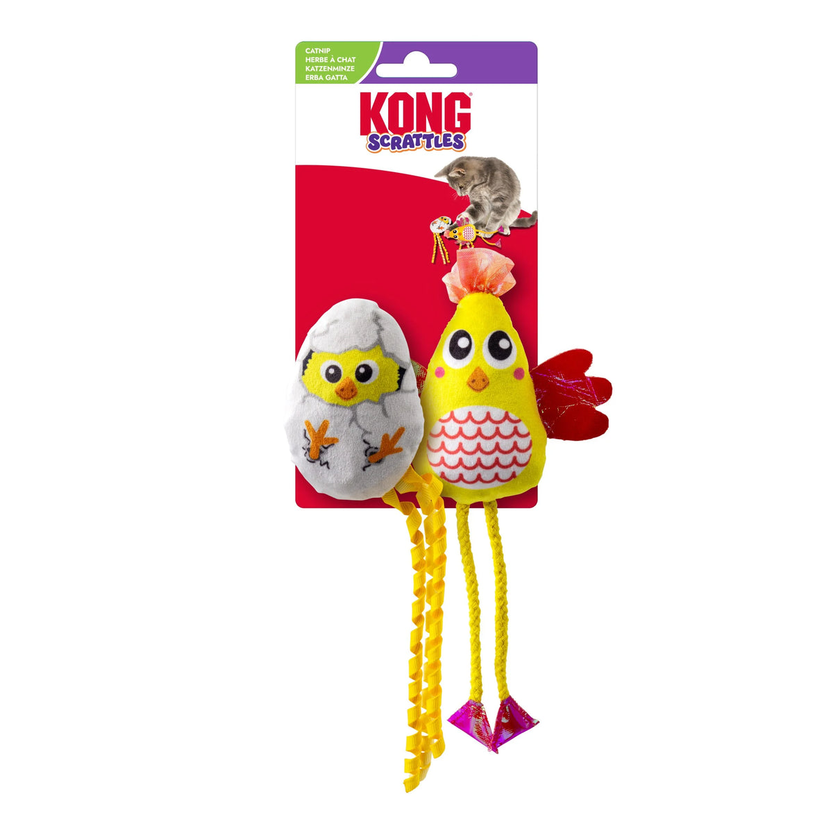 KONG Scrattles Chicken 2-pack