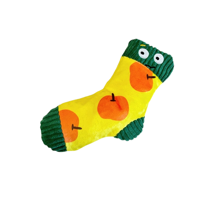 Plush Snuffle Sock Toy with Squeaker