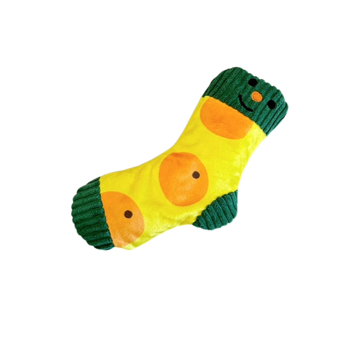 Plush Snuffle Sock Toy with Squeaker