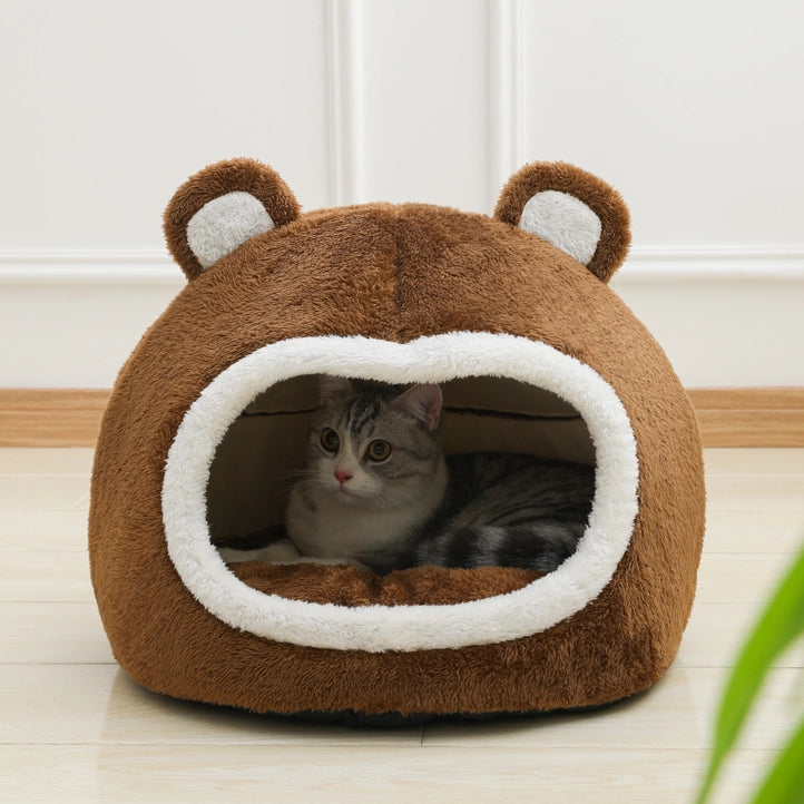 Bear Shape Cat Cave bed