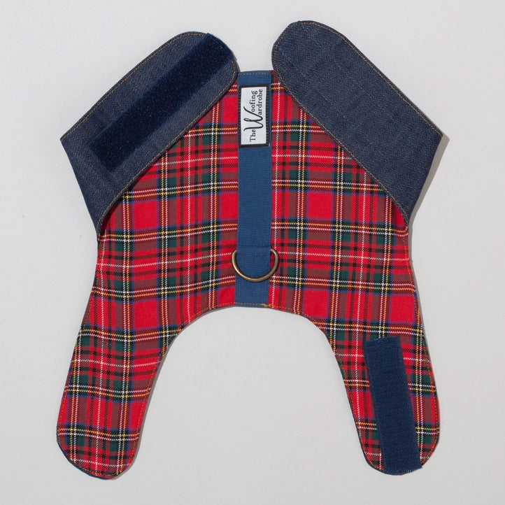 Reversible Organic Cotton Dog Harness - the Melrose Tartan