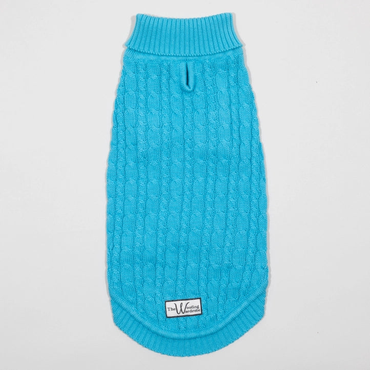 Organic Cotton Cable Dog Jumper - the Teddington